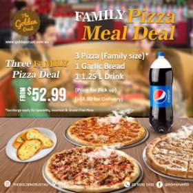 THREE FAMILY PIZZA MEAL COMBO
