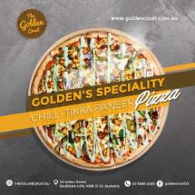 GOLDEN'S CHILLI TIKKA PANEER PIZZA
