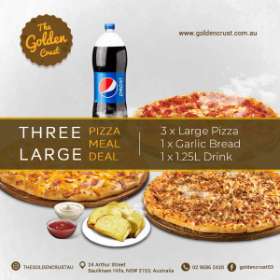 GOLDEN'S MEAL DEAL: TRIPLE LARGE PIZZA