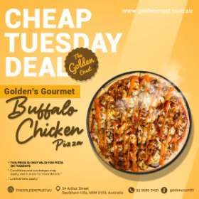 GOLDEN'S BUFFALO CHICKEN PIZZA