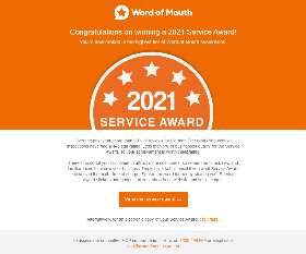 Word of Mouth 2021 Service Award for German Precision
