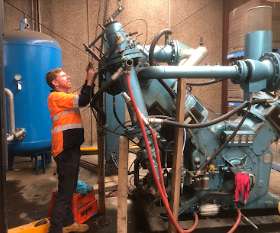 3 Stage Bellis and Morcom air compressors repaired and installed - All Air Compressors