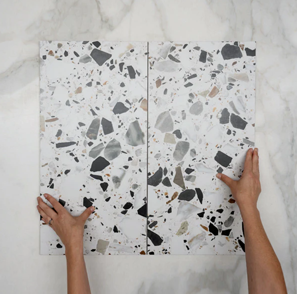 Mixed Clio Terrazzo Look Tile Tech Grip 300 x 600mm Porcelain