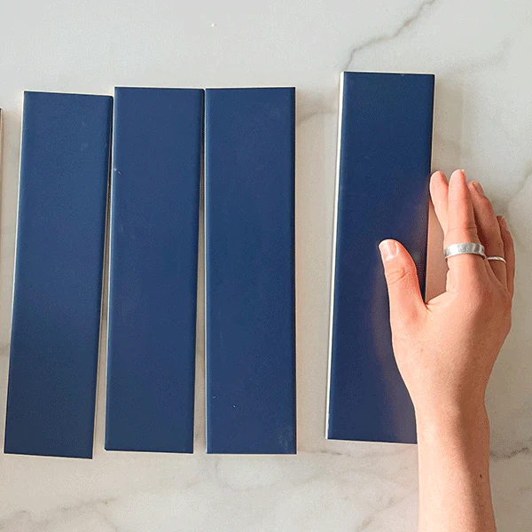 Navy Blue Bella Subway Tile Gloss 65 x 265 x 6mm Ceramic