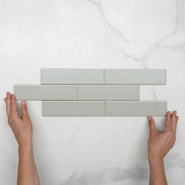 Sunset Sage Avocado Satin Flat Ceramic Tile 50x200mm