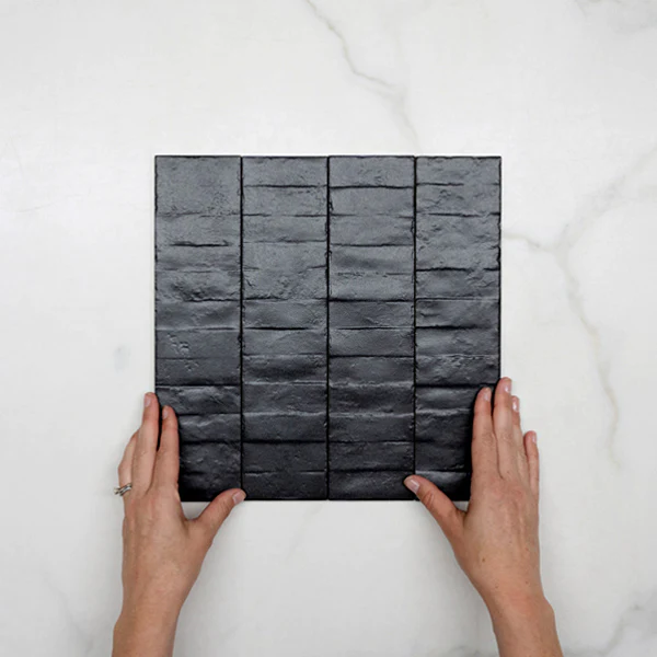 Charcoal Olivia Feature Subway Matte 75 x 300mm Porcelain