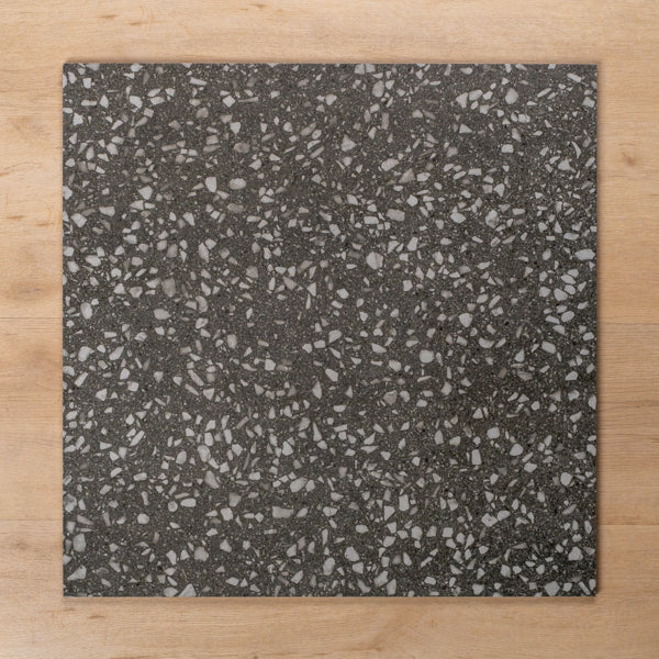 Island Terrazzo Charcoal Matt P4 Porcelain Tile 600x600mm