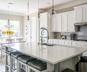 White kitchen remodeling ideas in Bardon, The Gap, Alderley, Ashgrove, Paddington, Brisbane | Allyn White Electrical