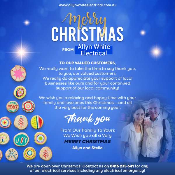 MERRY CHRISTMAS FROM ALLYN WHITE ELECTRICAL!