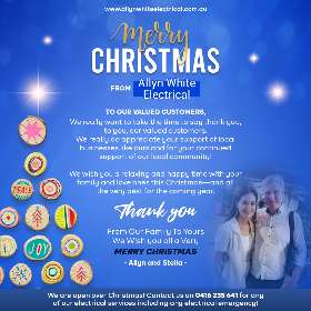 Merry Christmas From Allyn White Electrical - Allyn & Stella White