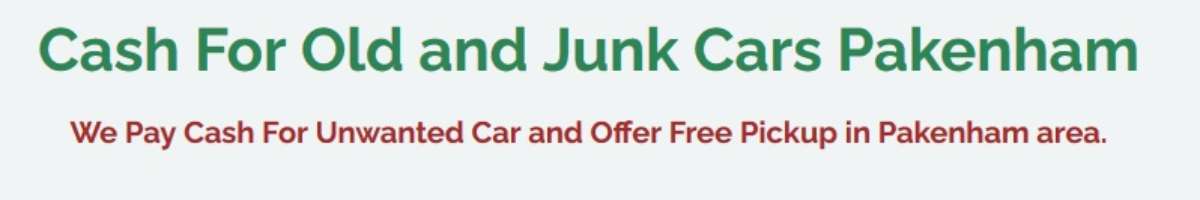 Pakenham Cash For Cars Banner