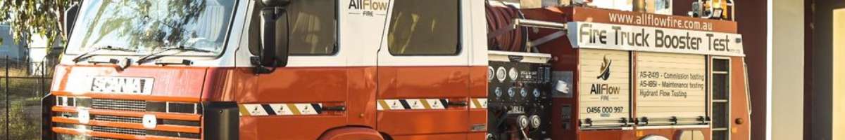Allflow Fire - Hydrant Booster Testing - Fire Truck Booster Test Pty Ltd Banner