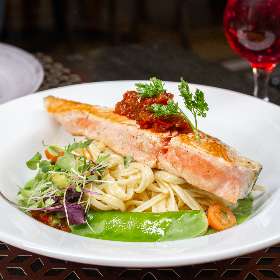 SEARED SALMON by Ginger Olive Restaurant and Grill Melbourne