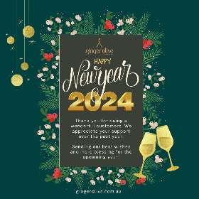 Happy New Year 2024 - Ginger Olive Restaurant and Grill