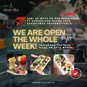 Refuel Your Energy with Pre and Post F1 Grand Prix Dining at Ginger Olive - Ginger Olive Restaurant and Grill