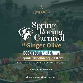Ginger Olive is open this Spring Racing Carnival! Melbourne Cup Eve and Melbourne Cup Day. Gather your friends and feast in style at Our specially designed ‘Melange of Seafood’ and signature BBQ platters are perfect for sharing. – make your reservation to