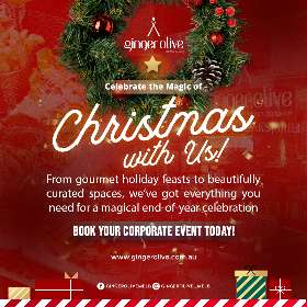 Get ready to host an unforgettable Christmas Corporate Event at @gingerolive_! ???? Whether it’s a formal dinner or a fun-filled celebration, our space is the perfect backdrop to bring your team together this holiday season. 