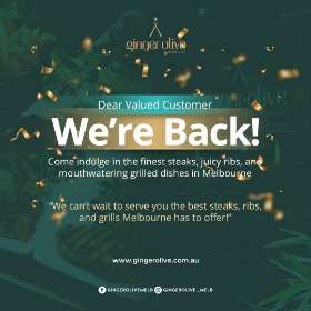 Ginger Olive is back and ready to serve you! After a short break, we’re reopening our doors