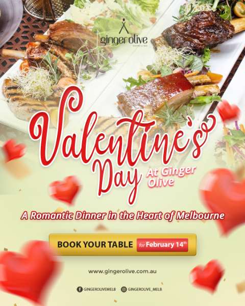 Best Menu for Valentine’s Day in Melbourne: An Unforgettable Dining Experience at Ginger Olive Resta