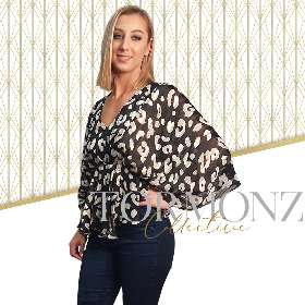 Black and White Peplum Top | Tormonz Collective