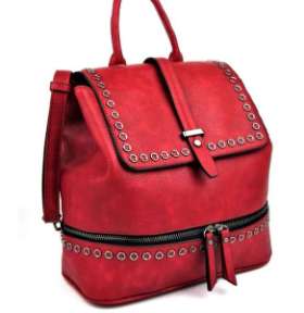 Chic Vegan Leather Backpack / Shoulderbag