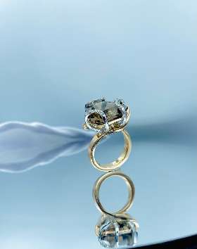 Handmade gemstone & diamond ring in main beach QLD