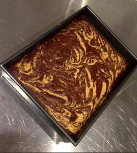 Chocolate - coconut and peanut butter brownies 