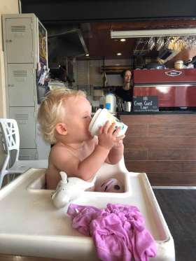 One of Our Little Customer - Smokin Joes Coffee Everton Park 