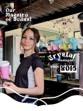 Our Maestro of Beans! Crystal - Smokin Joes Coffee Everton Park, Brisbane