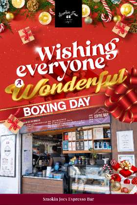 Wishing everyone a Wonderful Boxing Day - Smokin Joes Espresso Bar