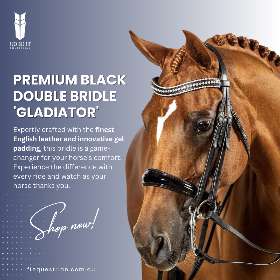 Discover the perfect blend of style and comfort in our Black Gel Double Bridle - by FFEquestrian AU