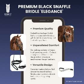 Treat your horse to luxury with our Premium Snaffle Bridle - Elegance! - by FFEquestrian