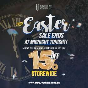 Final hours ticking down. Our Easter Sale wraps up at midnight tonight! - by FFEquestrian