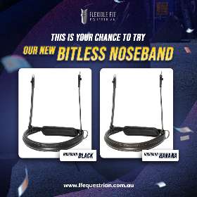 Introducing our new Premium Gel Padded Bitless Noseband. Available in Black and Havana colour! - by FFEquestrian