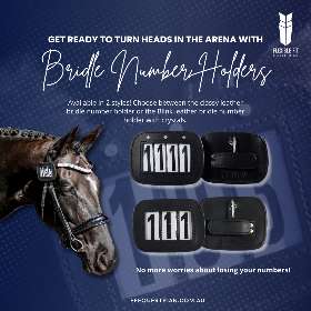 Get ready to shine in the arena with our bridle number holder! by FFEquestrian