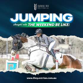 Navigating weekday hurdles like a champion, jumping with the skill of a horse rider! by FFEquestrian