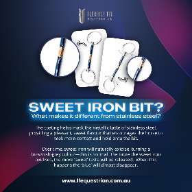 What is a sweet iron bit, and what makes it different from stainless steel? by FFEquestrian
