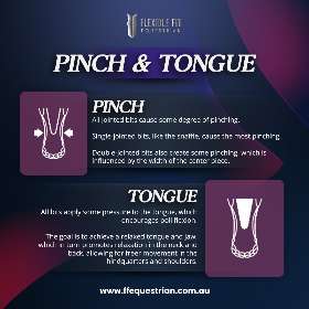 Bar pressure encourages poll flexion, while the bit position and type can affect pinching and tongue pressure by FFEquestrian