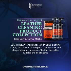 CDM leather cleaning products are well-known for their ability to effectively clean and condition leather tack and equipment by FFEquestrian