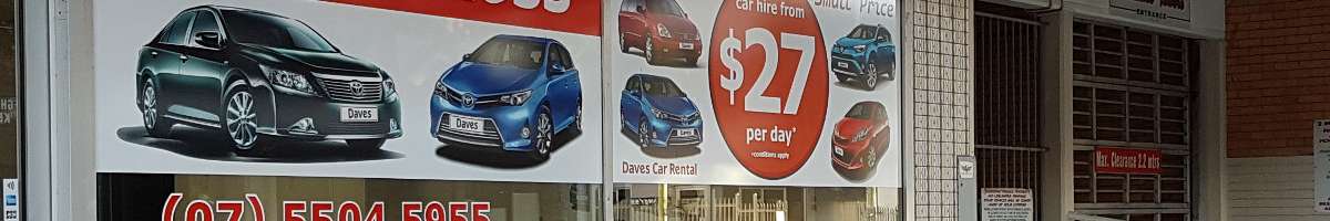 Daves Car Rental Banner