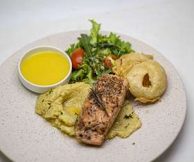 Salmon Steak - Steak and Grill Restaurant Surabaya - Art Cafe Jemursari | Triple S Neighborhood 