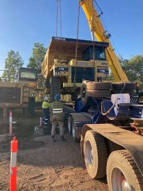 Darwin to Singapore Shipping a Non-Running CAT 775E Dump Truck | NMT Shipping Custom Brokers