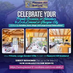 Direct Booking for up to 24 Guests at Pleasant Hill Scotland