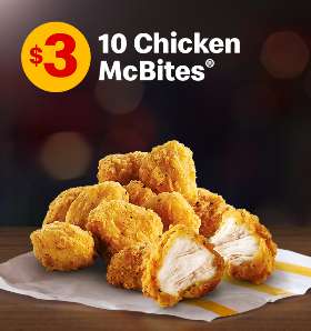 10 Chicken McBites for $3