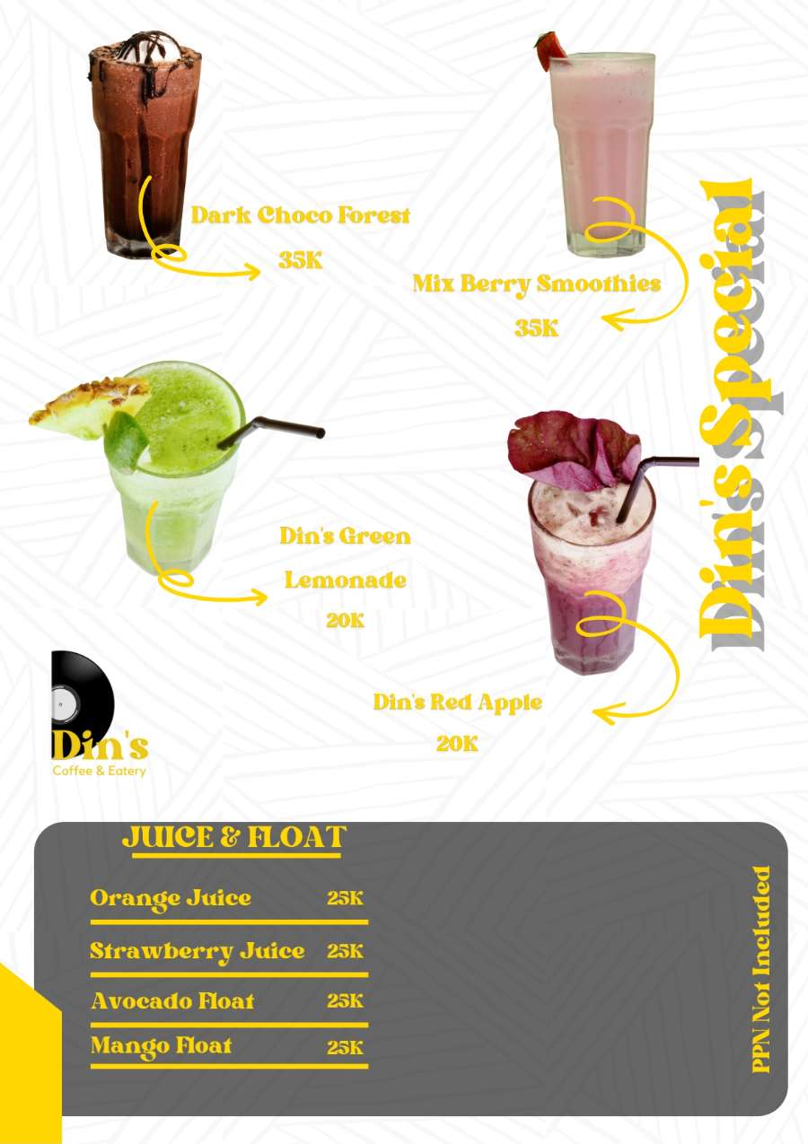 Din's Coffee & Eatery - Menu - Din's Special