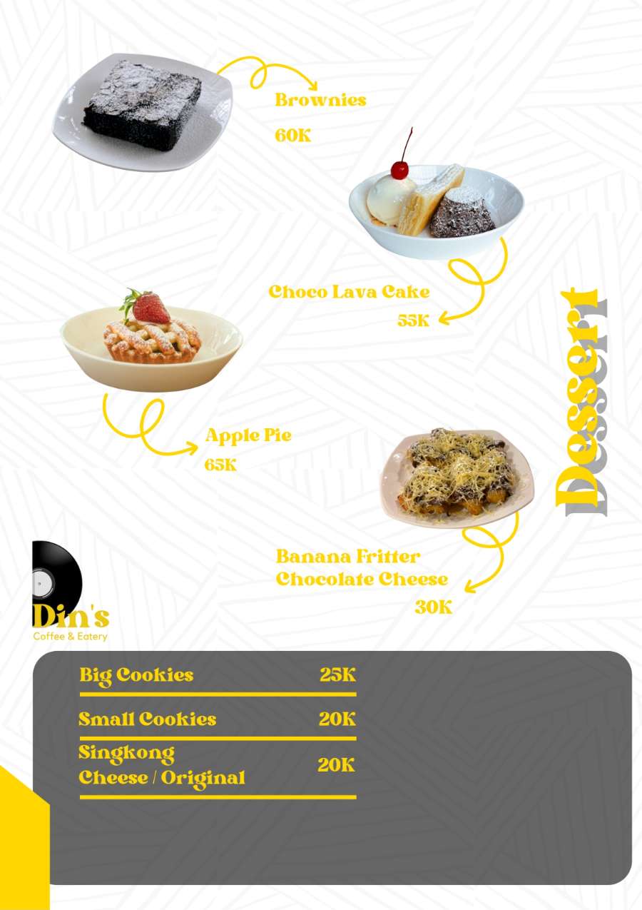 Din's Coffee & Eatery - Menu - Dessert
