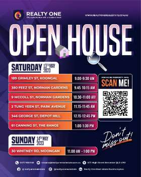 Open house event - 13th May 2023 by Realty One Real Estate