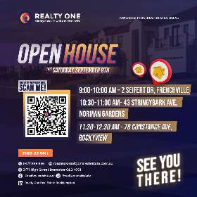 Open house event - 9th September 2023 by Realty One Real Estate