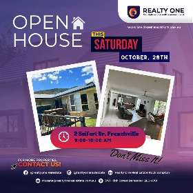 Open house event - 28th October 2023 by Realty One Real Estate