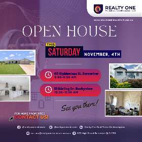 Open house event - 4th November 2023 by Realty One Real Estate